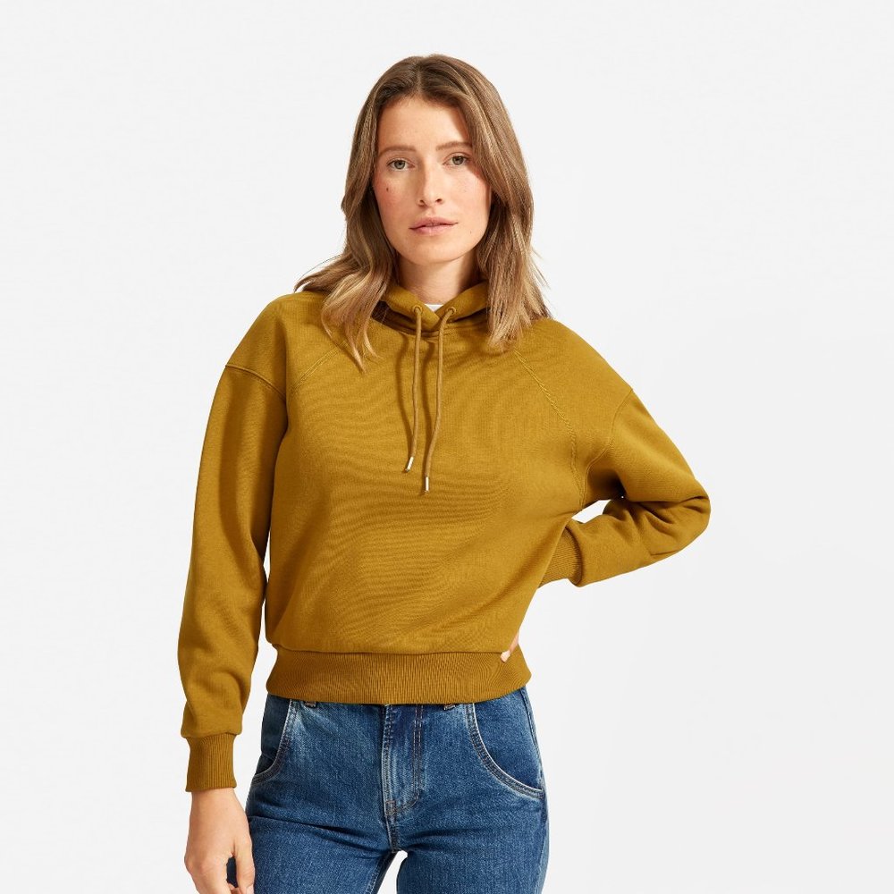 Everlane ReNew Hoody in Brass size Small